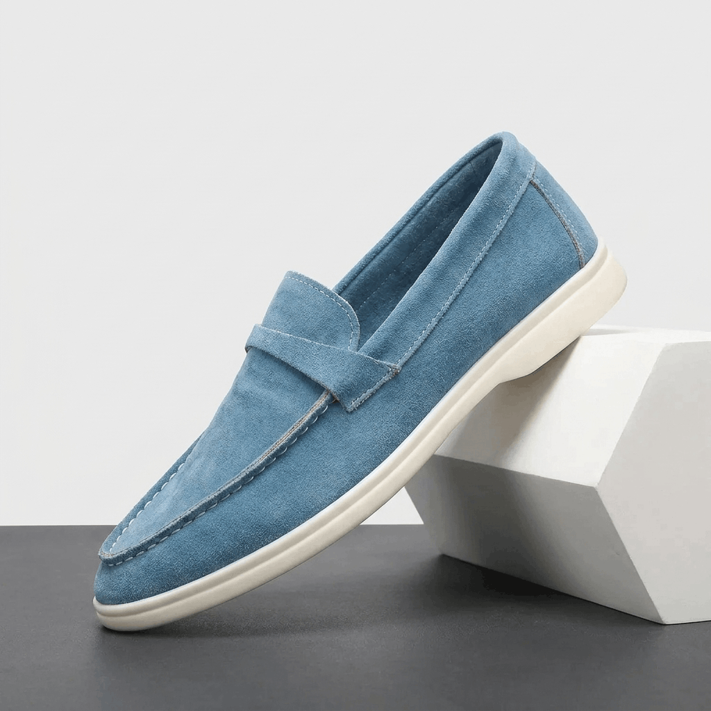 Celeste Suede Slip-On Loafers – Cushioned Everyday Comfort Shoes