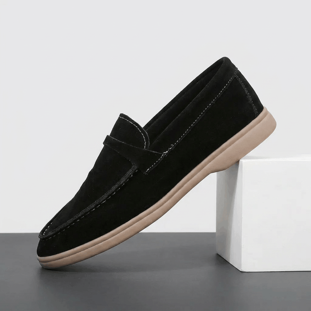 Celeste Suede Slip-On Loafers – Cushioned Everyday Comfort Shoes