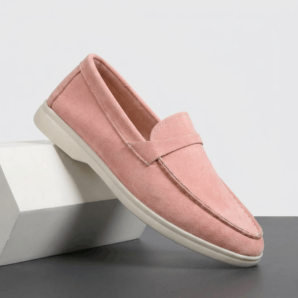 Celeste Suede Slip-On Loafers – Cushioned Everyday Comfort Shoes