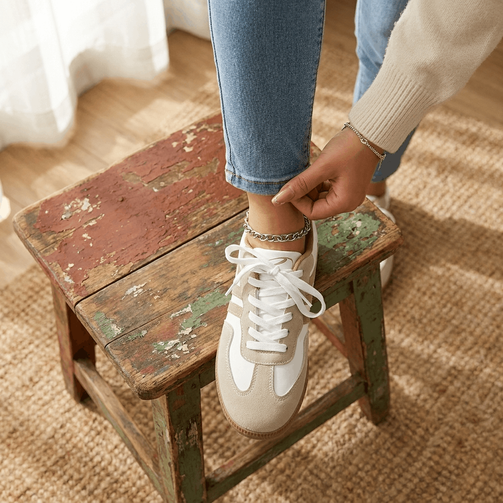 Claire Comfort Lace-Up Sneakers – Lightweight Cushioned Walking Shoes