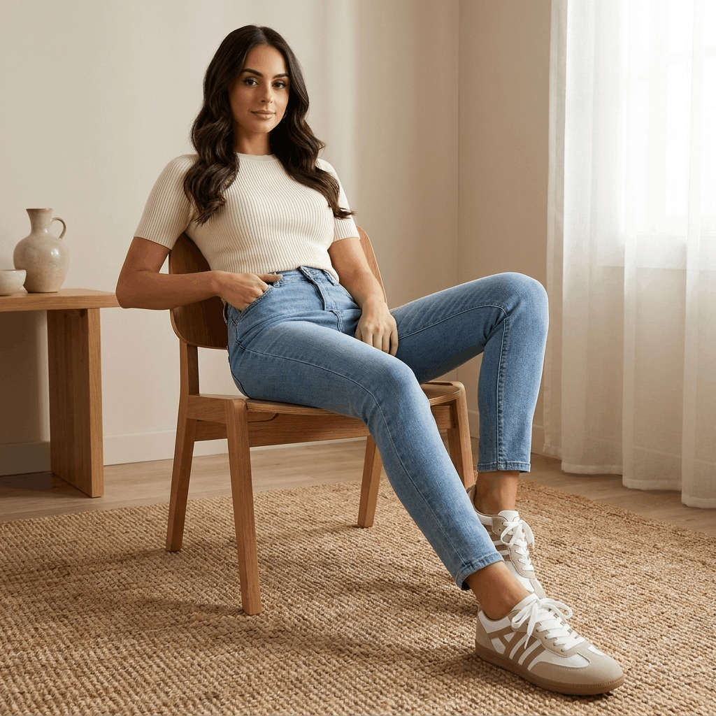 Claire Comfort Lace-Up Sneakers – Lightweight Cushioned Walking Shoes