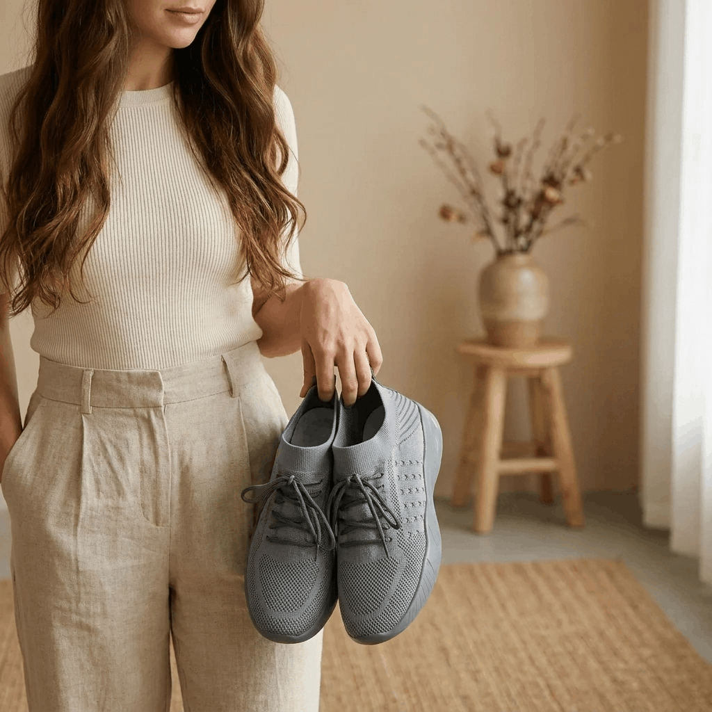 Emma Breathable Knit Sneakers – Lightweight Cushioned Walking Shoes