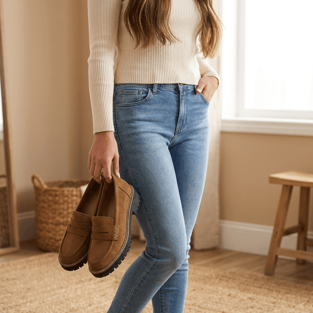 Vivienne Platform Penny Loafers – Chunky Slip-On Comfort Shoes