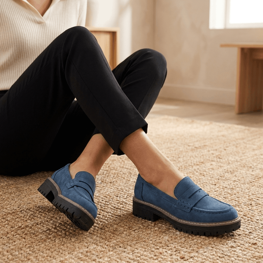 Vivienne Platform Penny Loafers – Chunky Slip-On Comfort Shoes