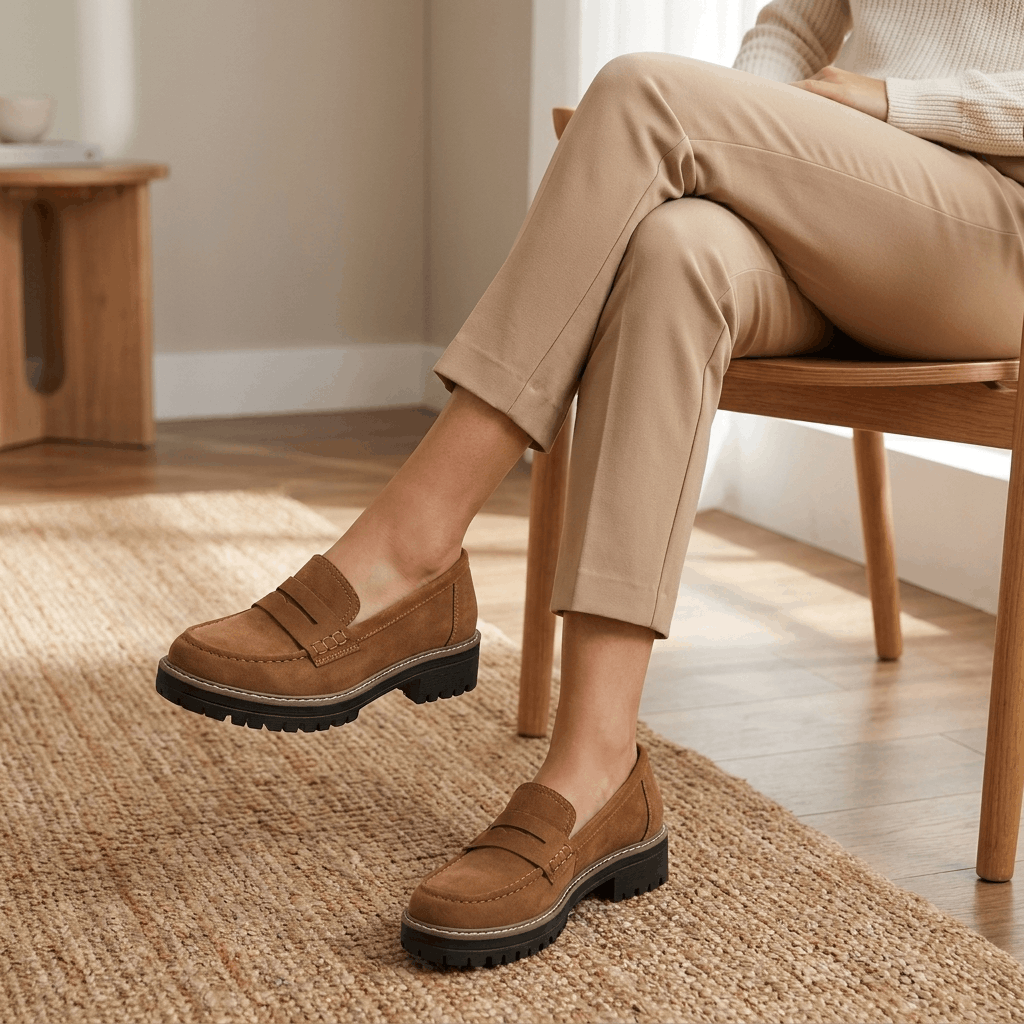 Vivienne Platform Penny Loafers – Chunky Slip-On Comfort Shoes