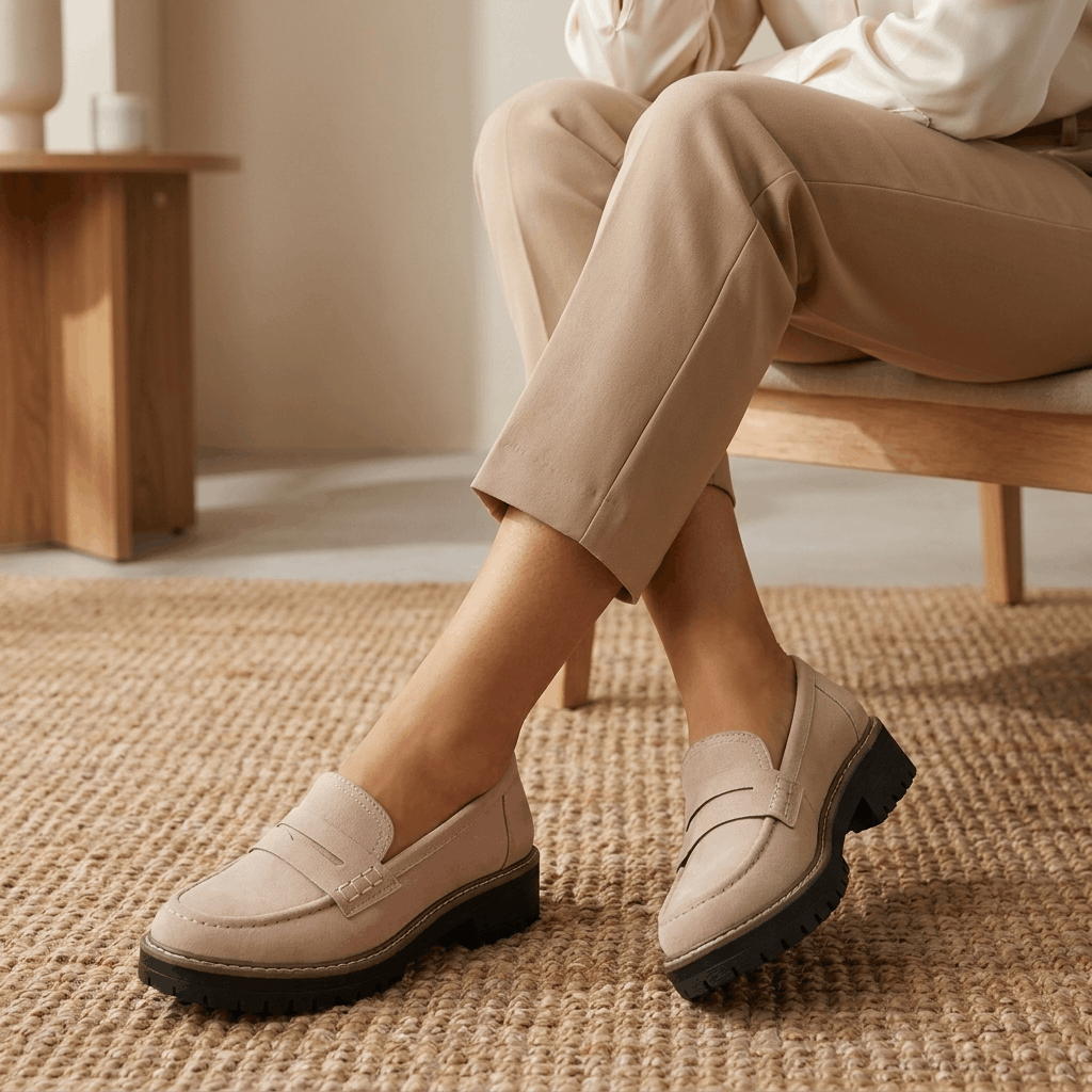 Vivienne Platform Penny Loafers – Chunky Slip-On Comfort Shoes