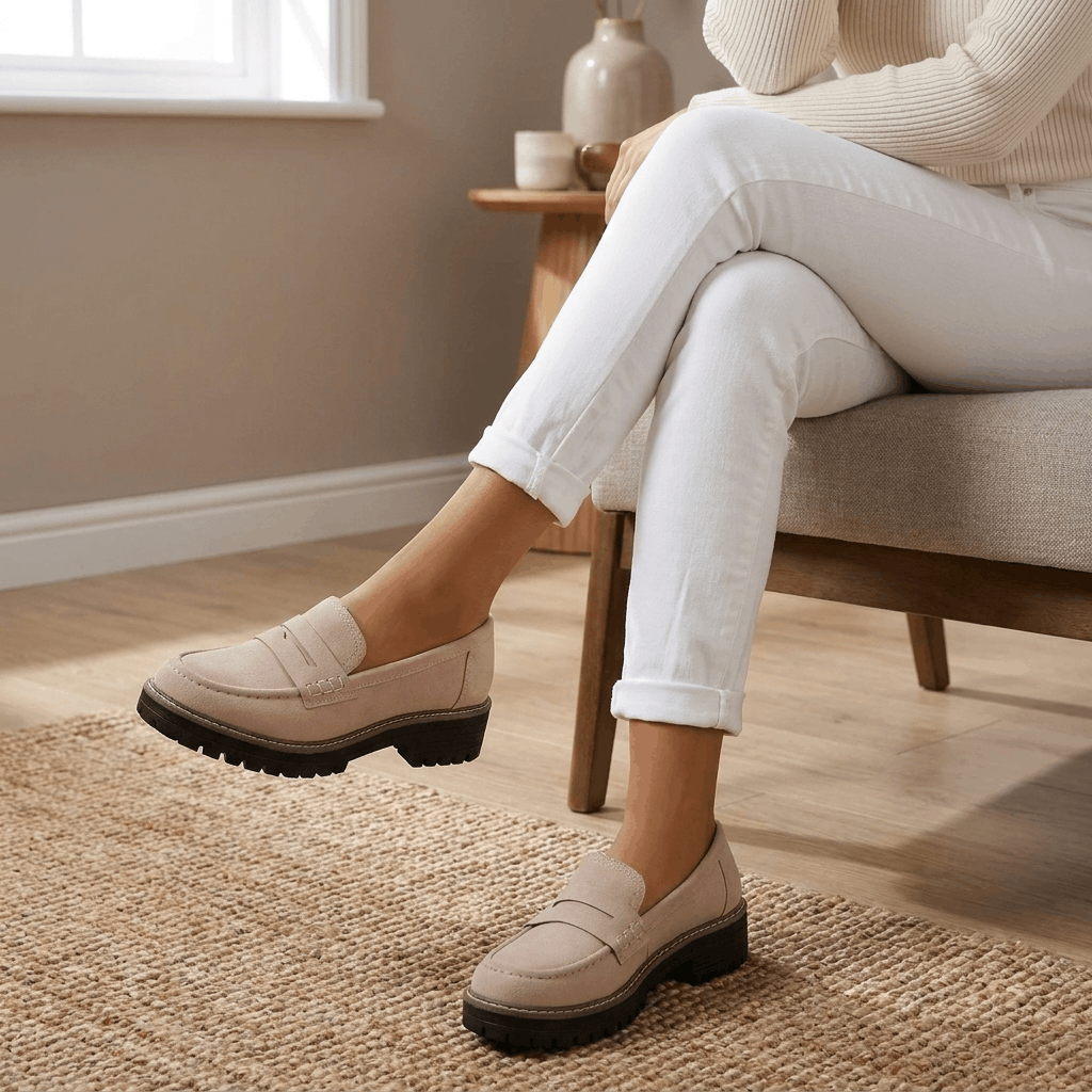 Vivienne Platform Penny Loafers – Chunky Slip-On Comfort Shoes