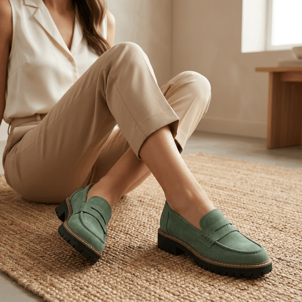 Vivienne Platform Penny Loafers – Chunky Slip-On Comfort Shoes