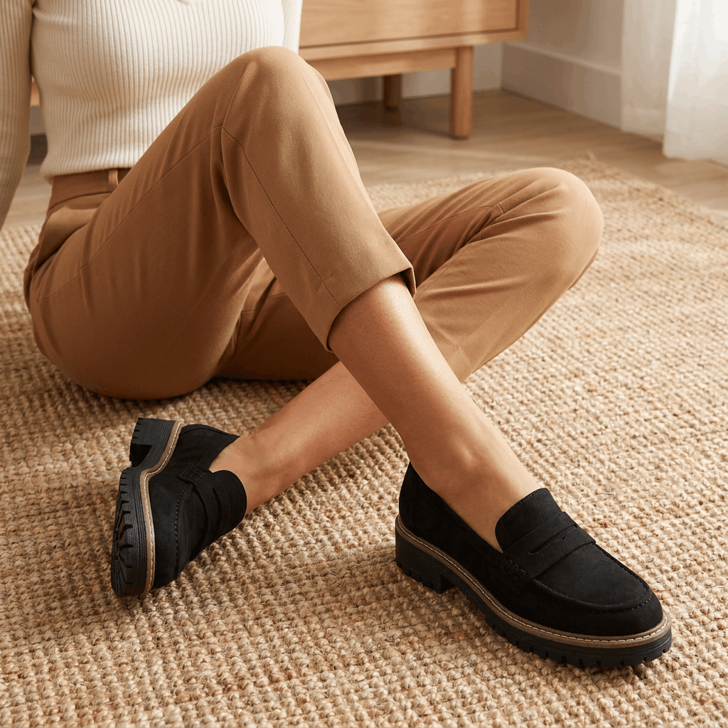 Vivienne Platform Penny Loafers – Chunky Slip-On Comfort Shoes