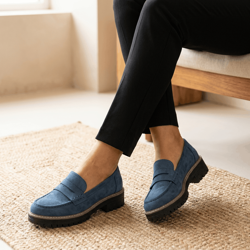 Vivienne Platform Penny Loafers – Chunky Slip-On Comfort Shoes