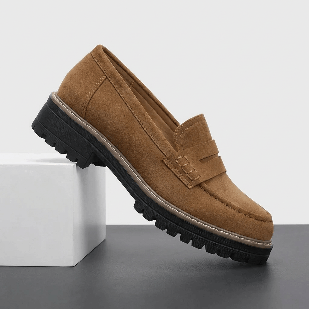 Vivienne Platform Penny Loafers – Chunky Slip-On Comfort Shoes