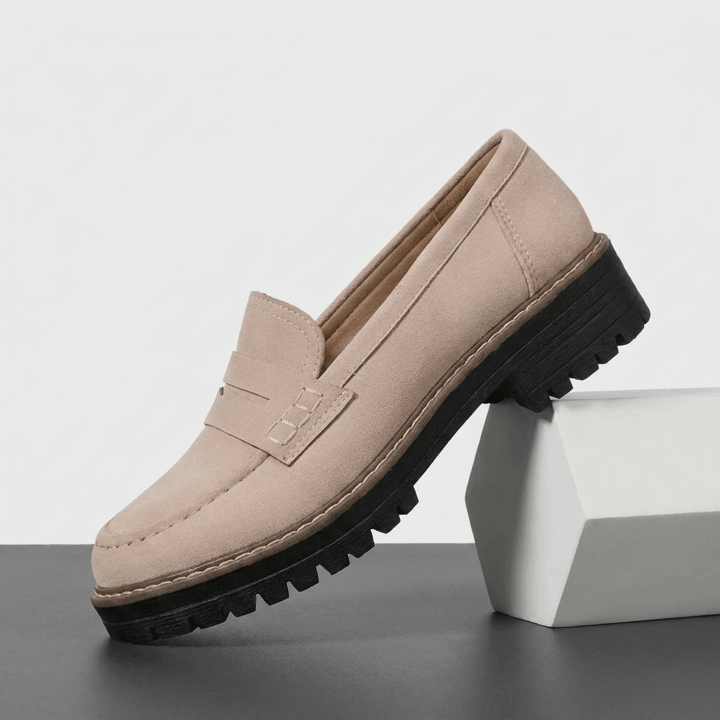 Vivienne Platform Penny Loafers – Chunky Slip-On Comfort Shoes