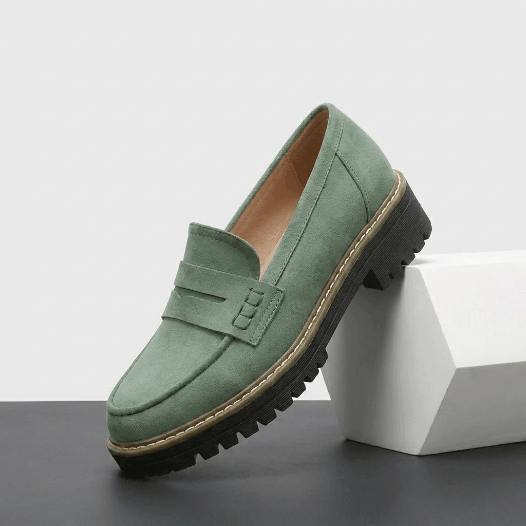 Vivienne Platform Penny Loafers – Chunky Slip-On Comfort Shoes