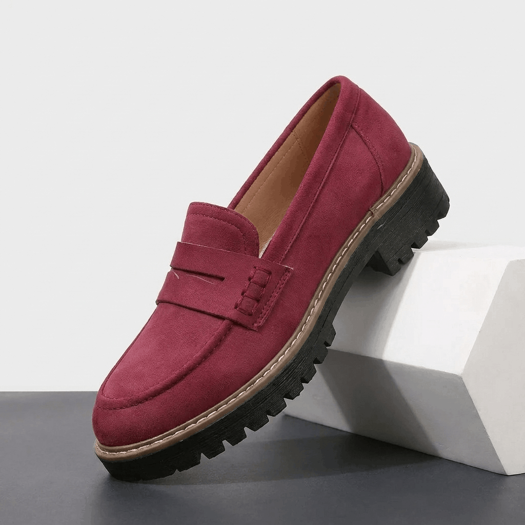 Vivienne Platform Penny Loafers – Chunky Slip-On Comfort Shoes