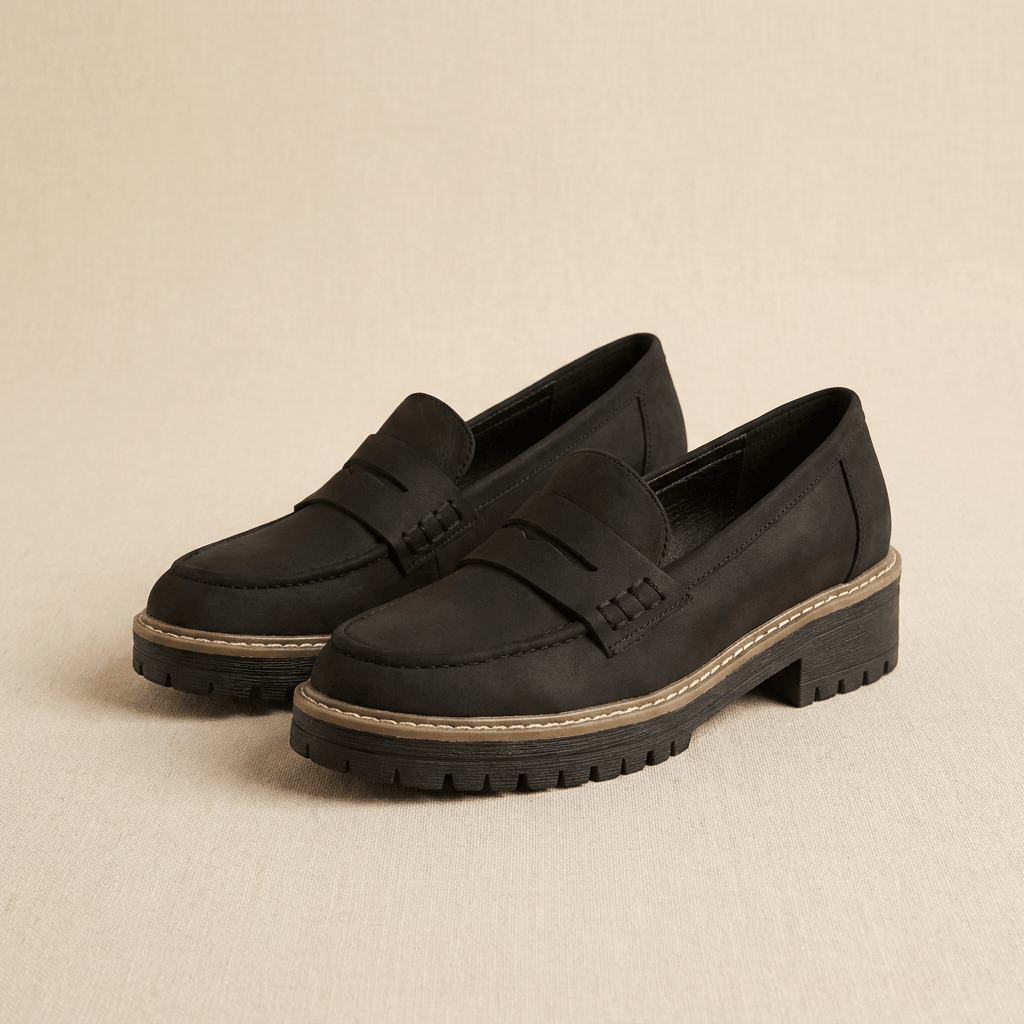 Vivienne Platform Penny Loafers – Chunky Slip-On Comfort Shoes