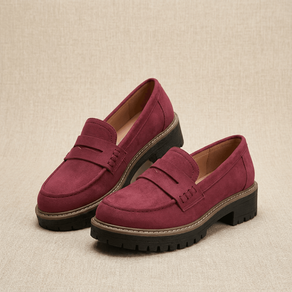 Vivienne Platform Penny Loafers – Chunky Slip-On Comfort Shoes