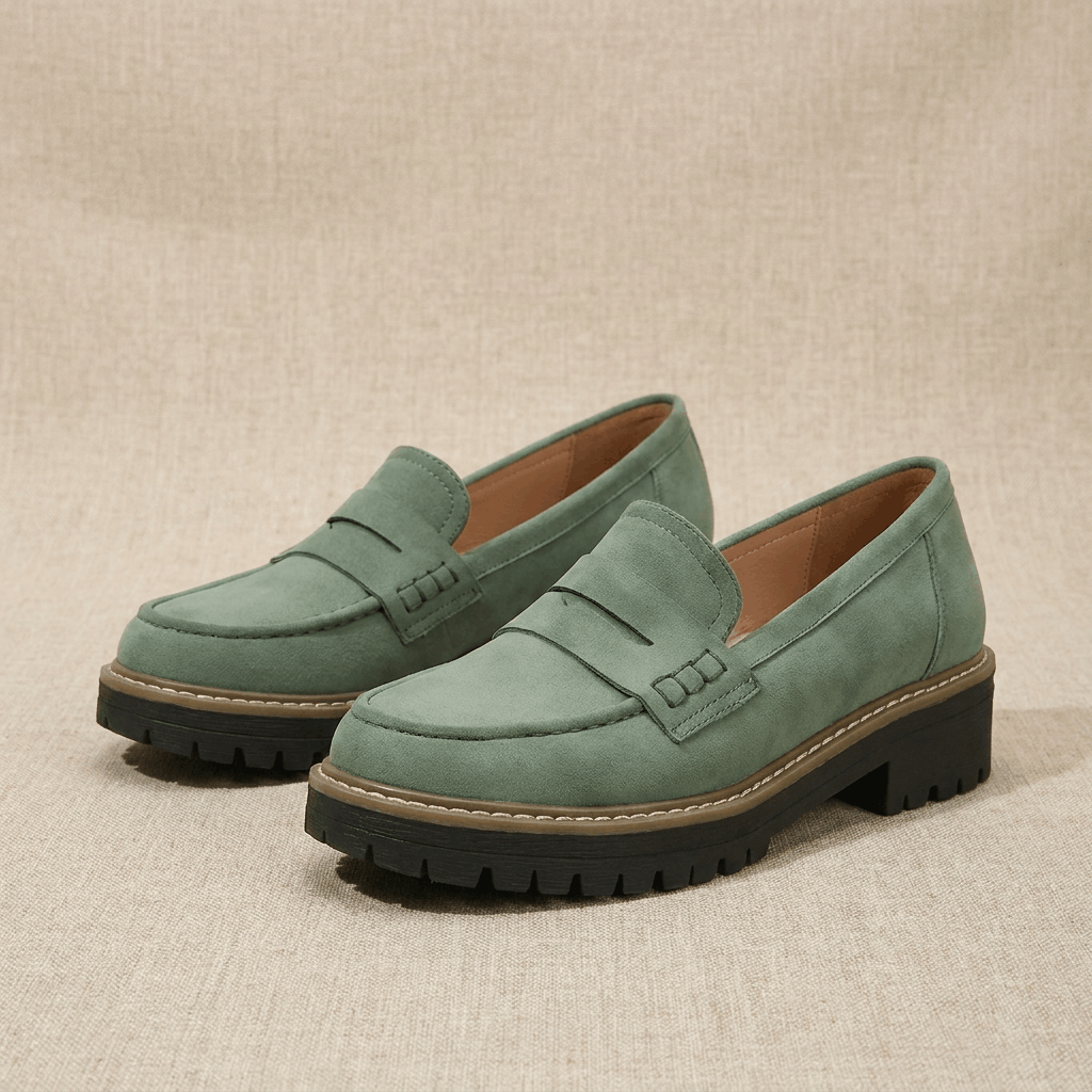 Vivienne Platform Penny Loafers – Chunky Slip-On Comfort Shoes