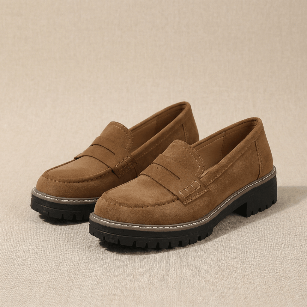 Vivienne Platform Penny Loafers – Chunky Slip-On Comfort Shoes