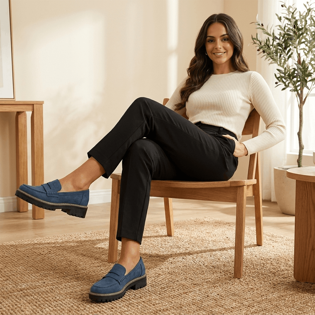 Vivienne Platform Penny Loafers – Chunky Slip-On Comfort Shoes