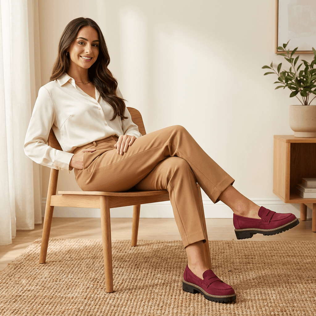 Vivienne Platform Penny Loafers – Chunky Slip-On Comfort Shoes