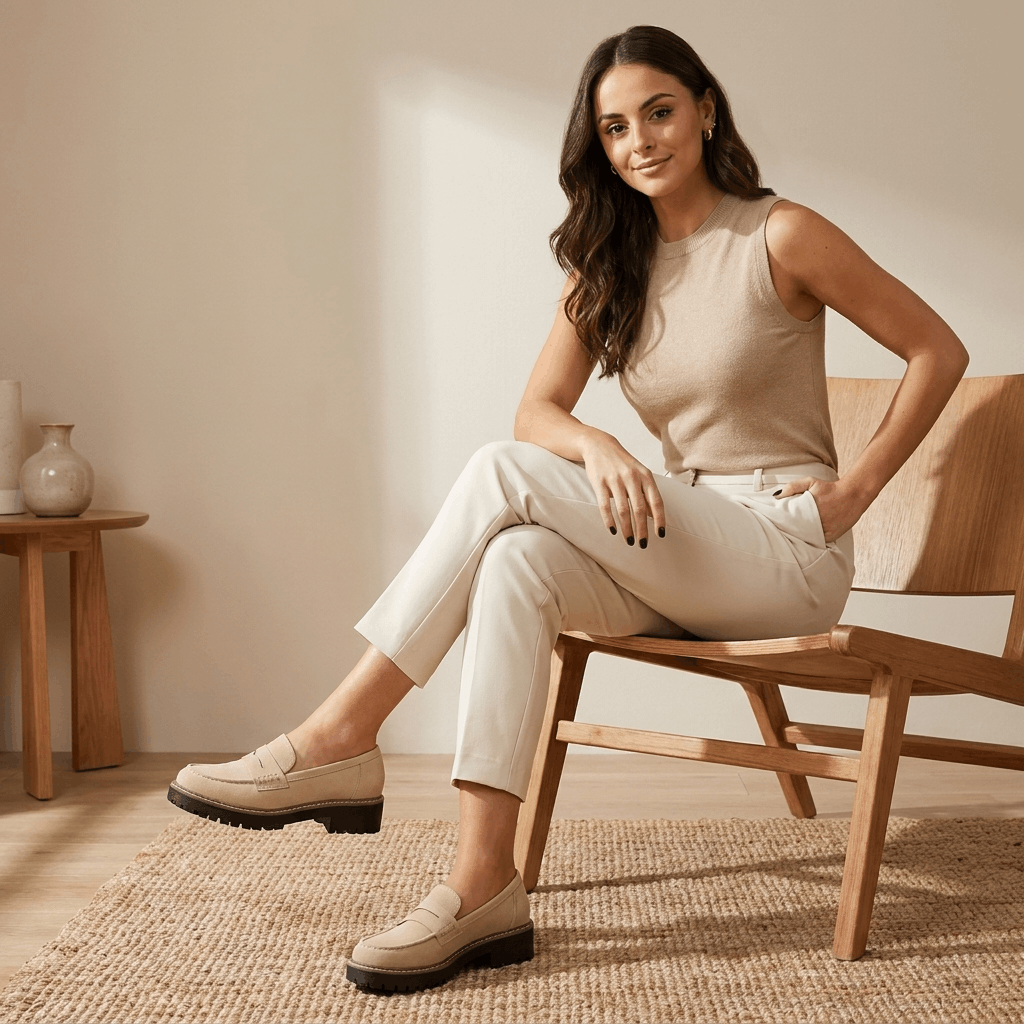 Vivienne Platform Penny Loafers – Chunky Slip-On Comfort Shoes