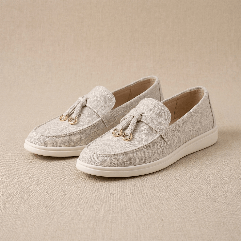 Celeste Suede Tassel Loafers – Gold Accent Slip-On Flats