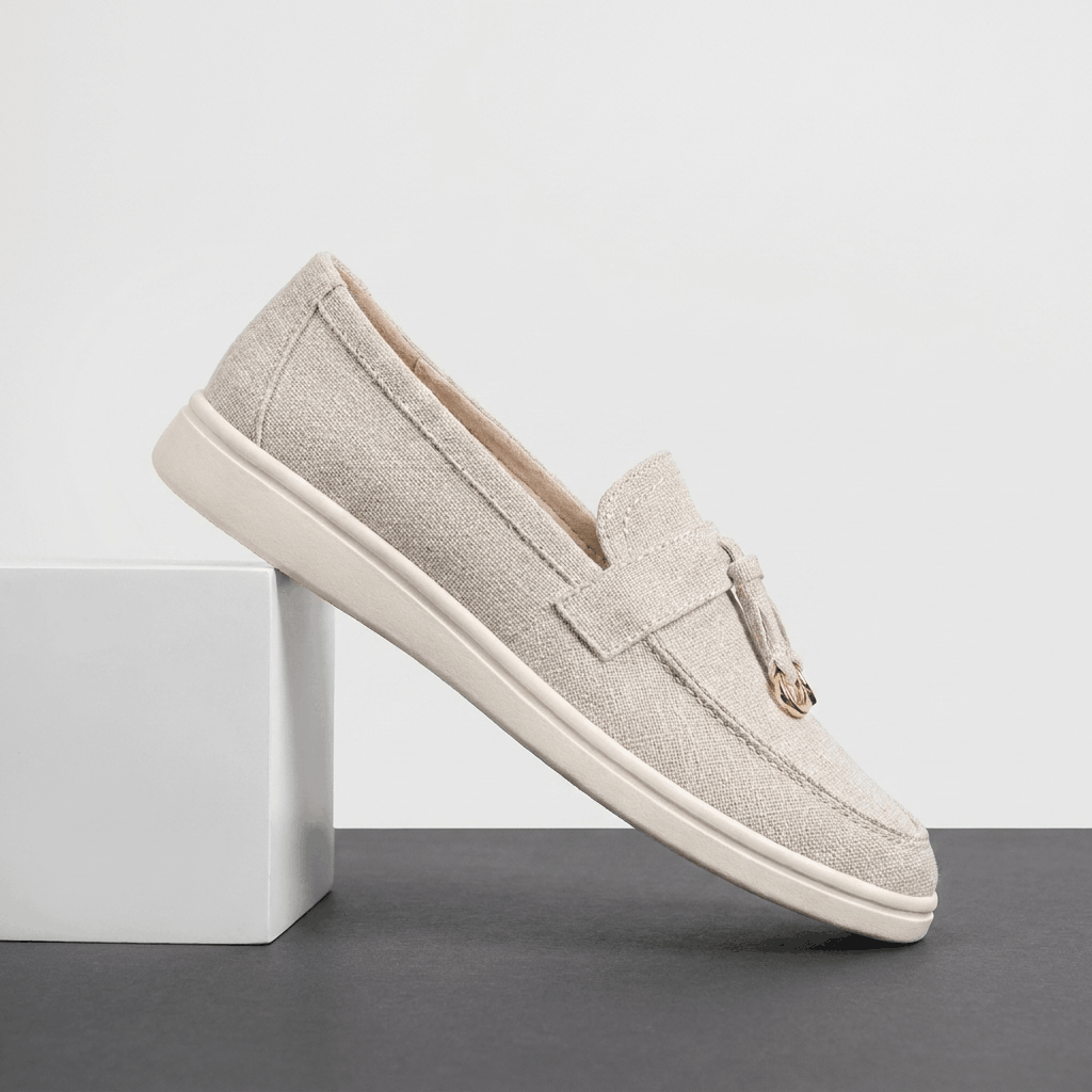Celeste Suede Tassel Loafers – Gold Accent Slip-On Flats