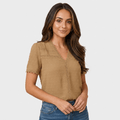 Vivienne Lace Trim V-Neck Blouse – Elegant Everyday Essential