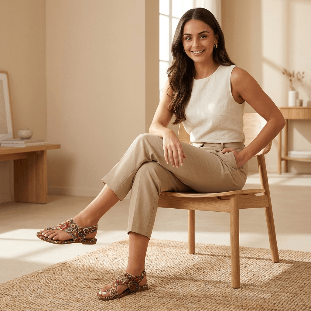 Seraphina Bohemian Slingback Flats – Paisley Open-Toe Summer Sandals
