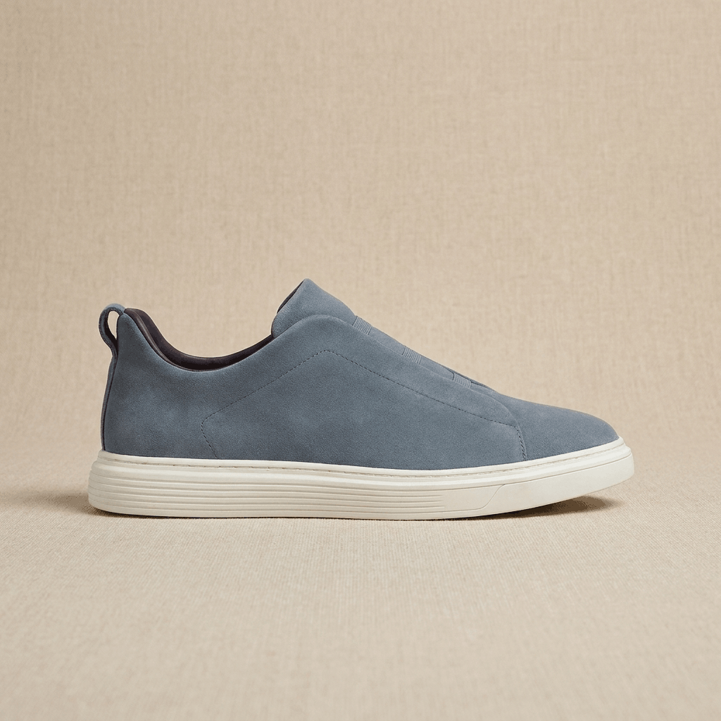 Mark Suede Slip-On Sneakers – Stretch Lace Casual Shoes
