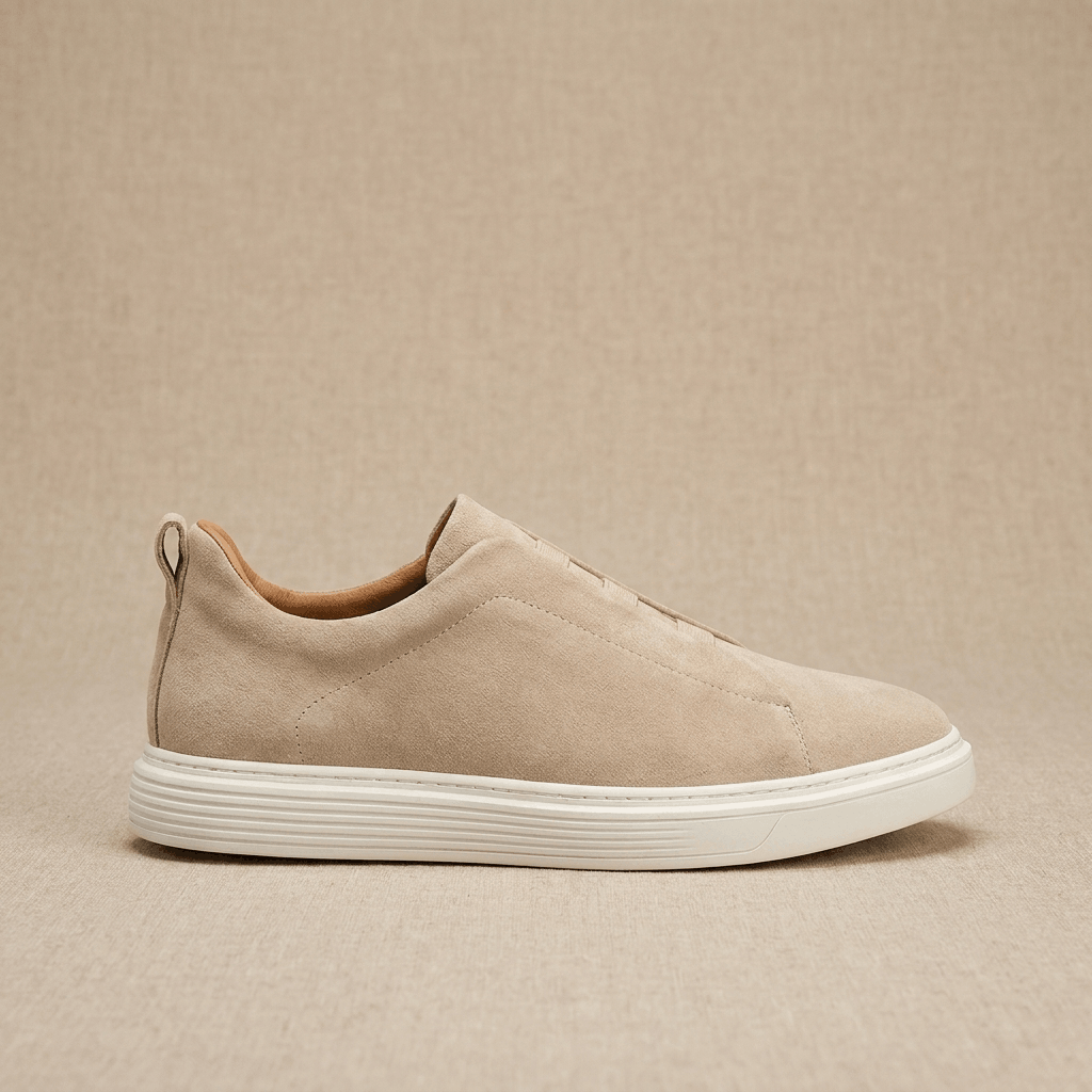 Mark Suede Slip-On Sneakers – Stretch Lace Casual Shoes