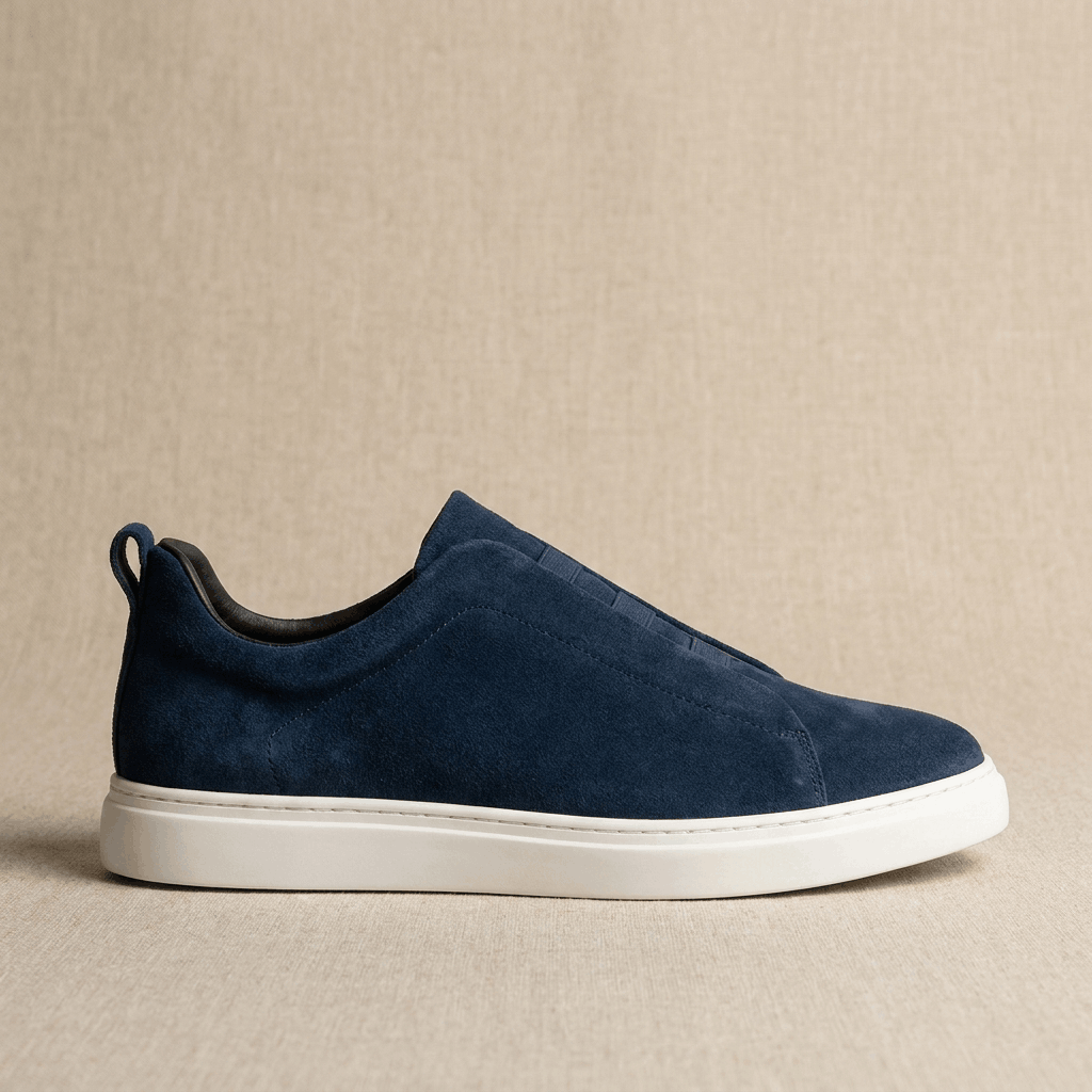 Mark Suede Slip-On Sneakers – Stretch Lace Casual Shoes