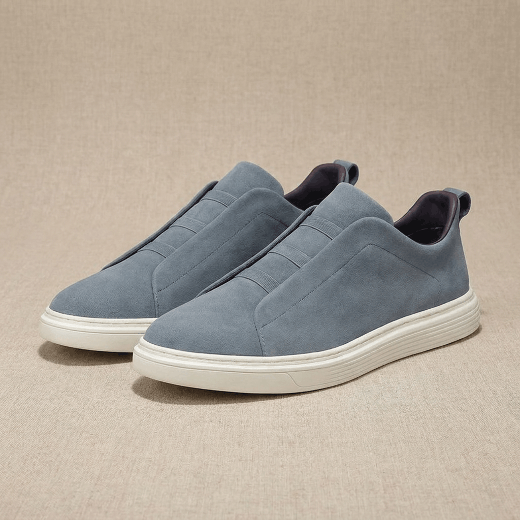 Mark Suede Slip-On Sneakers – Stretch Lace Casual Shoes