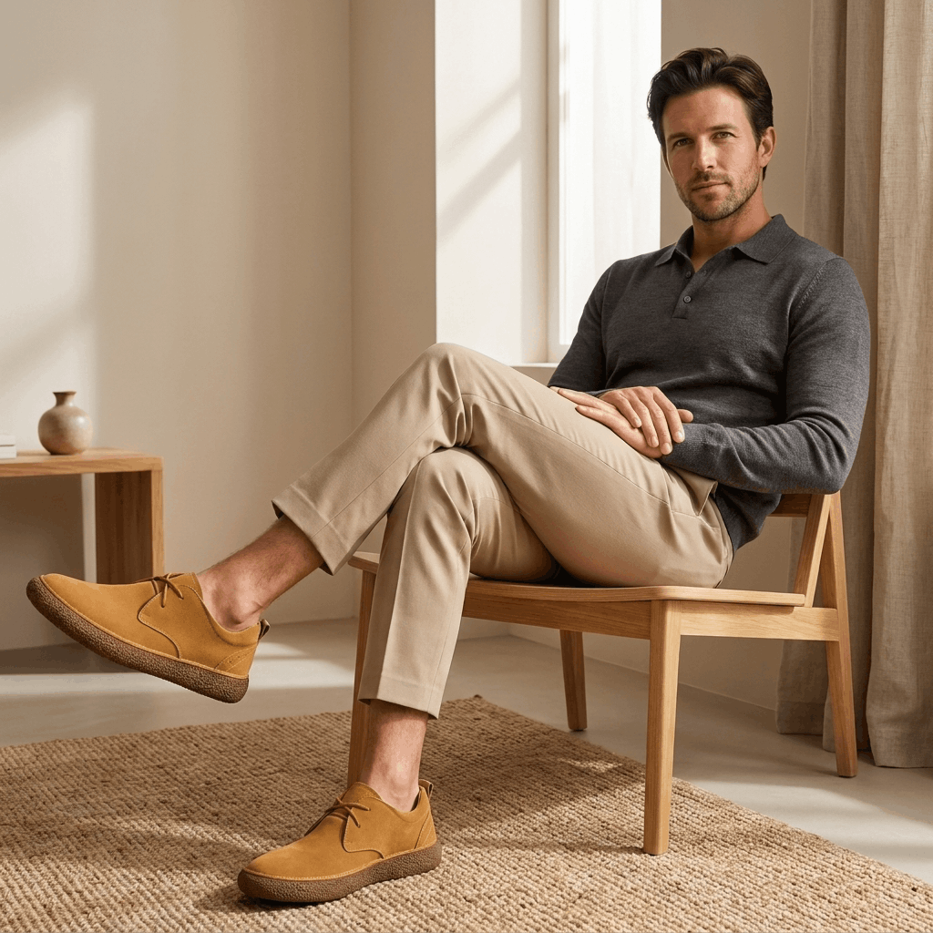 Nicolas Suede Casual Shoes – Cushioned Everyday Comfort Footwear