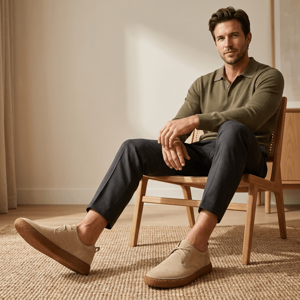 Nicolas Suede Casual Shoes – Cushioned Everyday Comfort Footwear