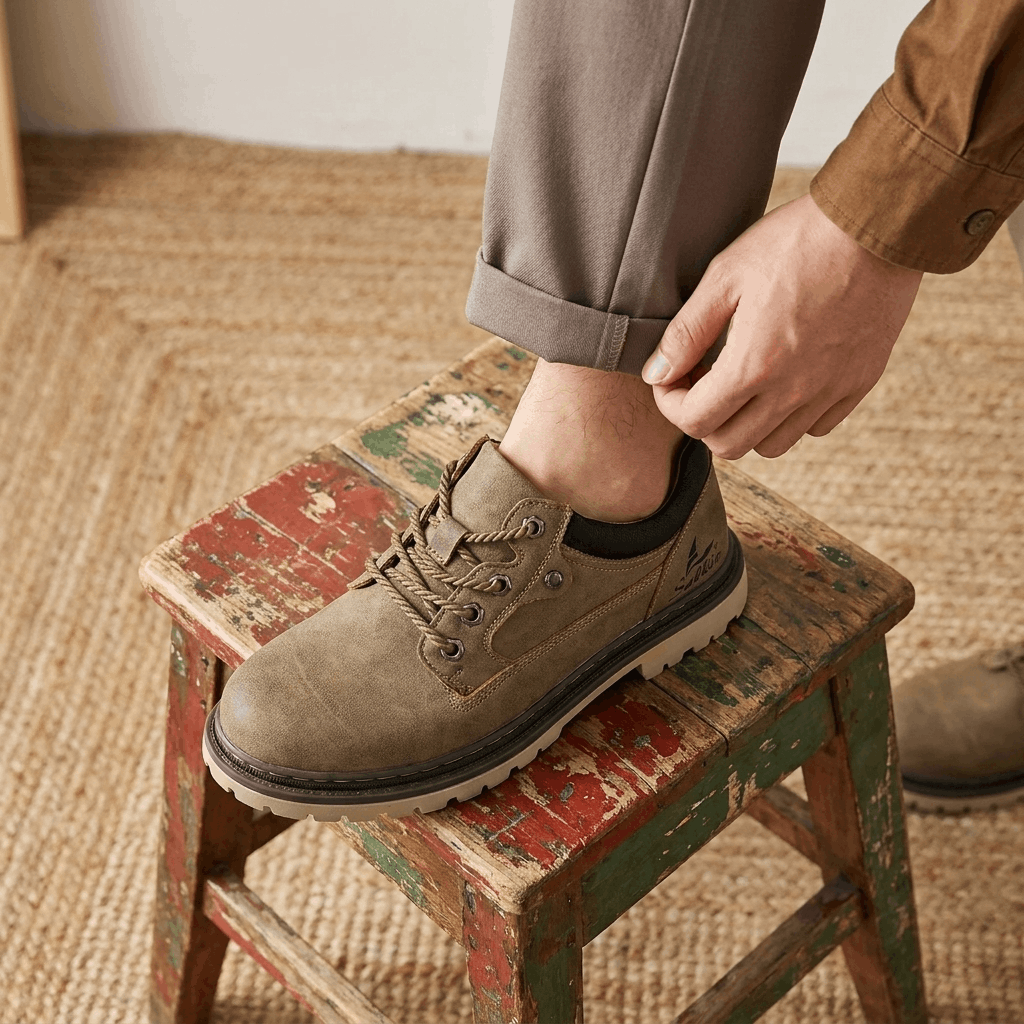 Jerry Leather Hybrid Work Shoes – Rugged Everyday Comfort Footwear