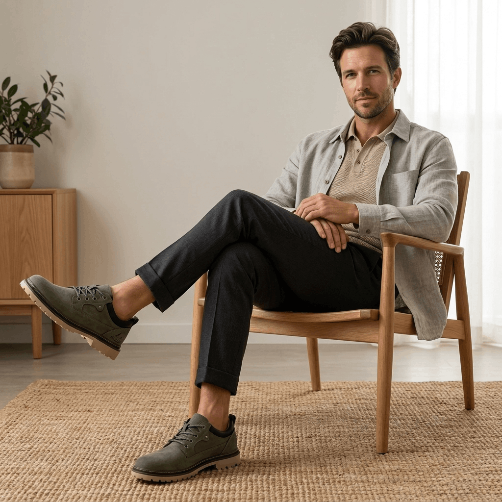 Jerry Leather Hybrid Work Shoes – Rugged Everyday Comfort Footwear