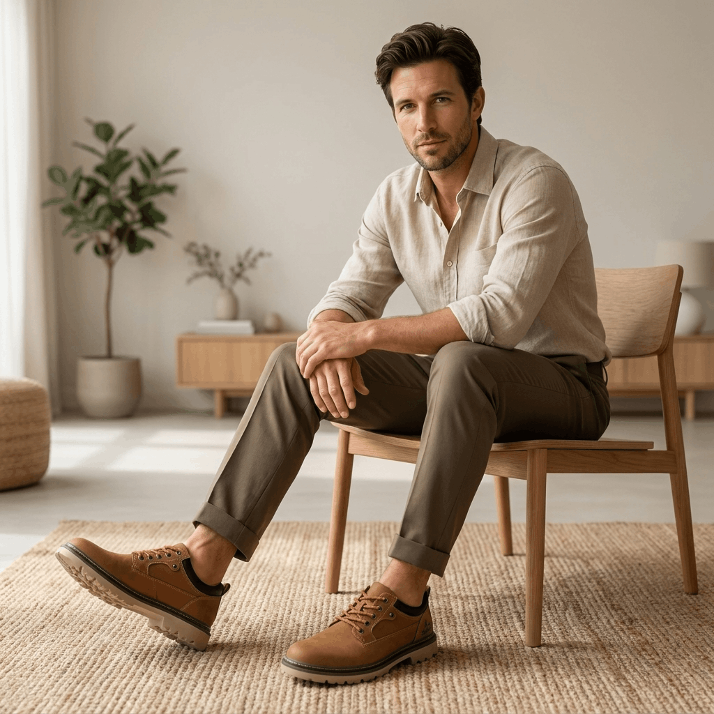 Jerry Leather Hybrid Work Shoes – Rugged Everyday Comfort Footwear
