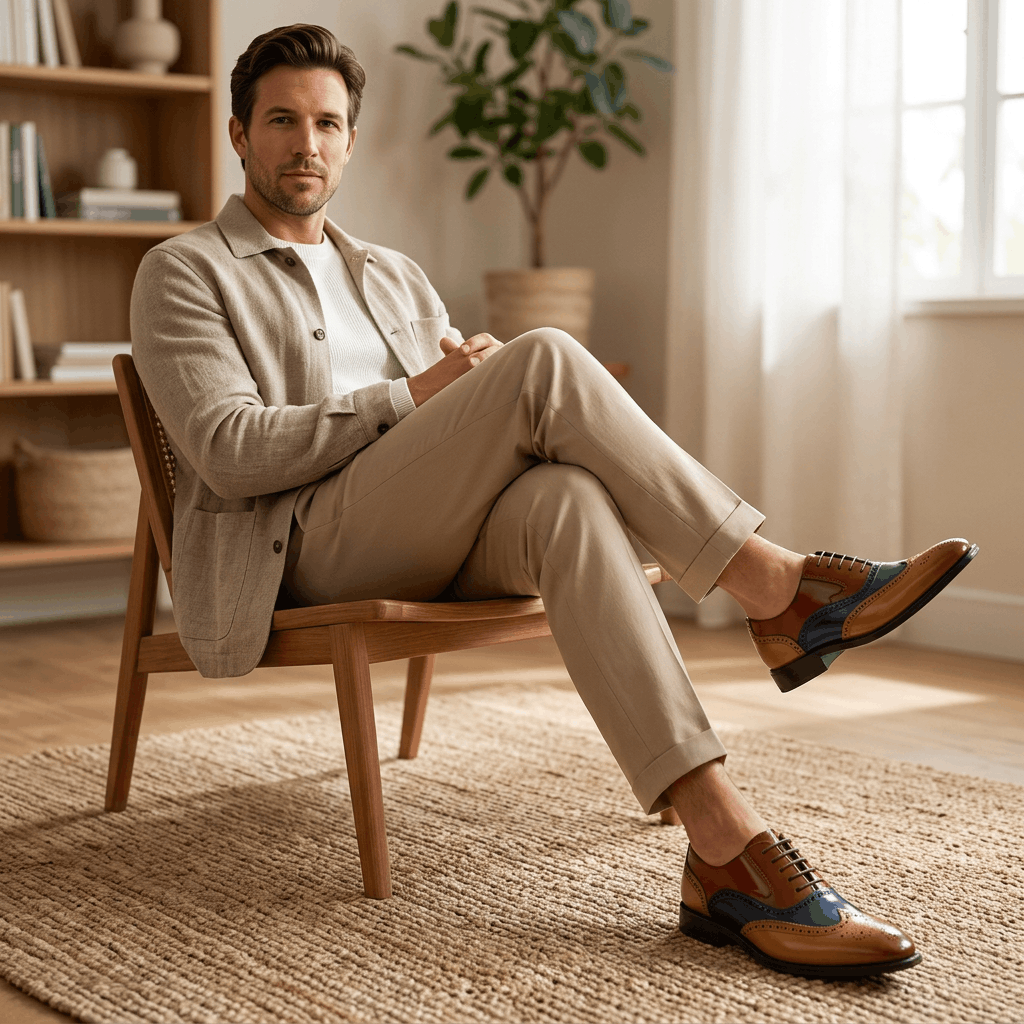 Frederick Patent Leather Brogue Shoes – Classic Wingtip Oxford Dress Shoes