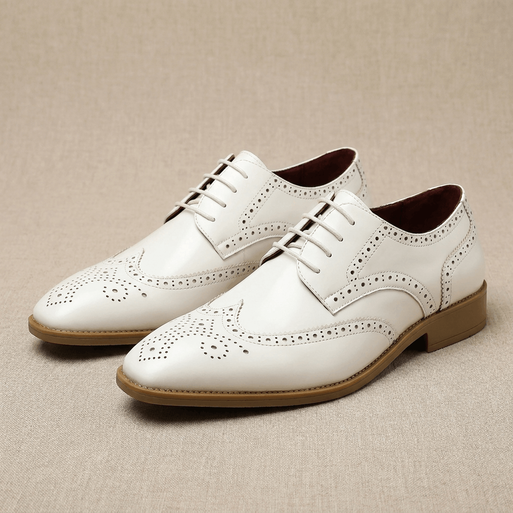 Frederick Patent Leather Brogue Shoes – Classic Wingtip Oxford Dress Shoes