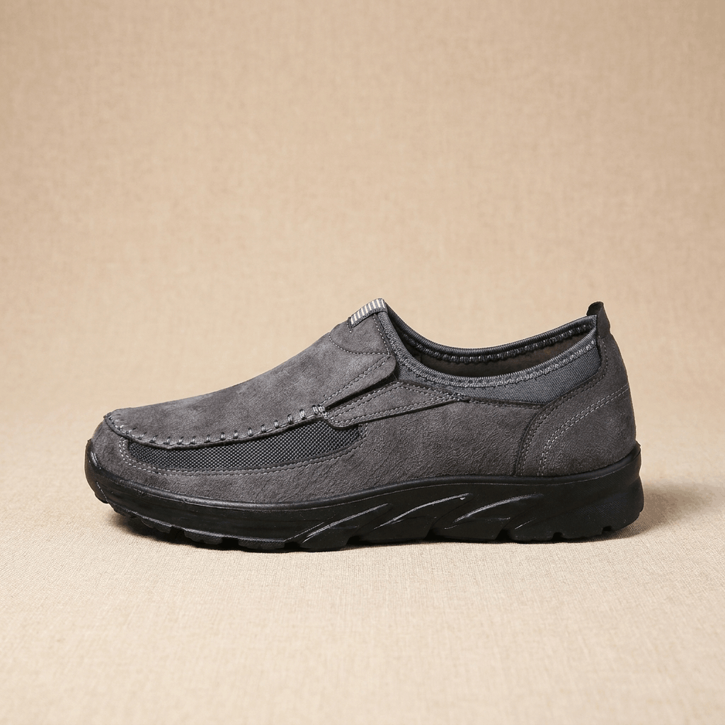 Bradley Leather Slip-On Loafers – Breathable Comfort Walking Shoes