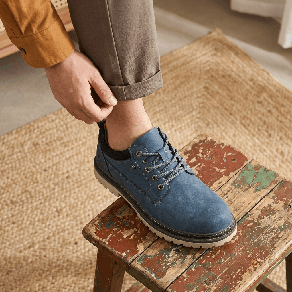Jerry Leather Hybrid Work Shoes – Rugged Everyday Comfort Footwear