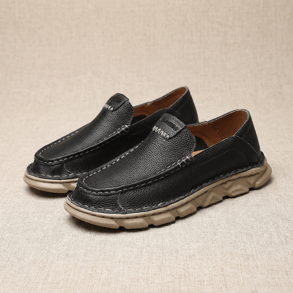 William Leather Slip-On Loafers – Cushioned  Comfort Casual Shoes