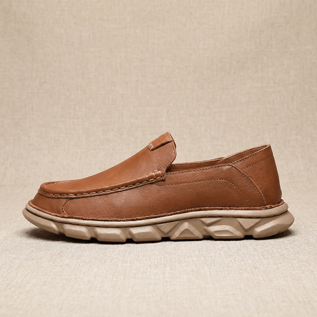 William Leather Slip-On Loafers – Cushioned  Comfort Casual Shoes