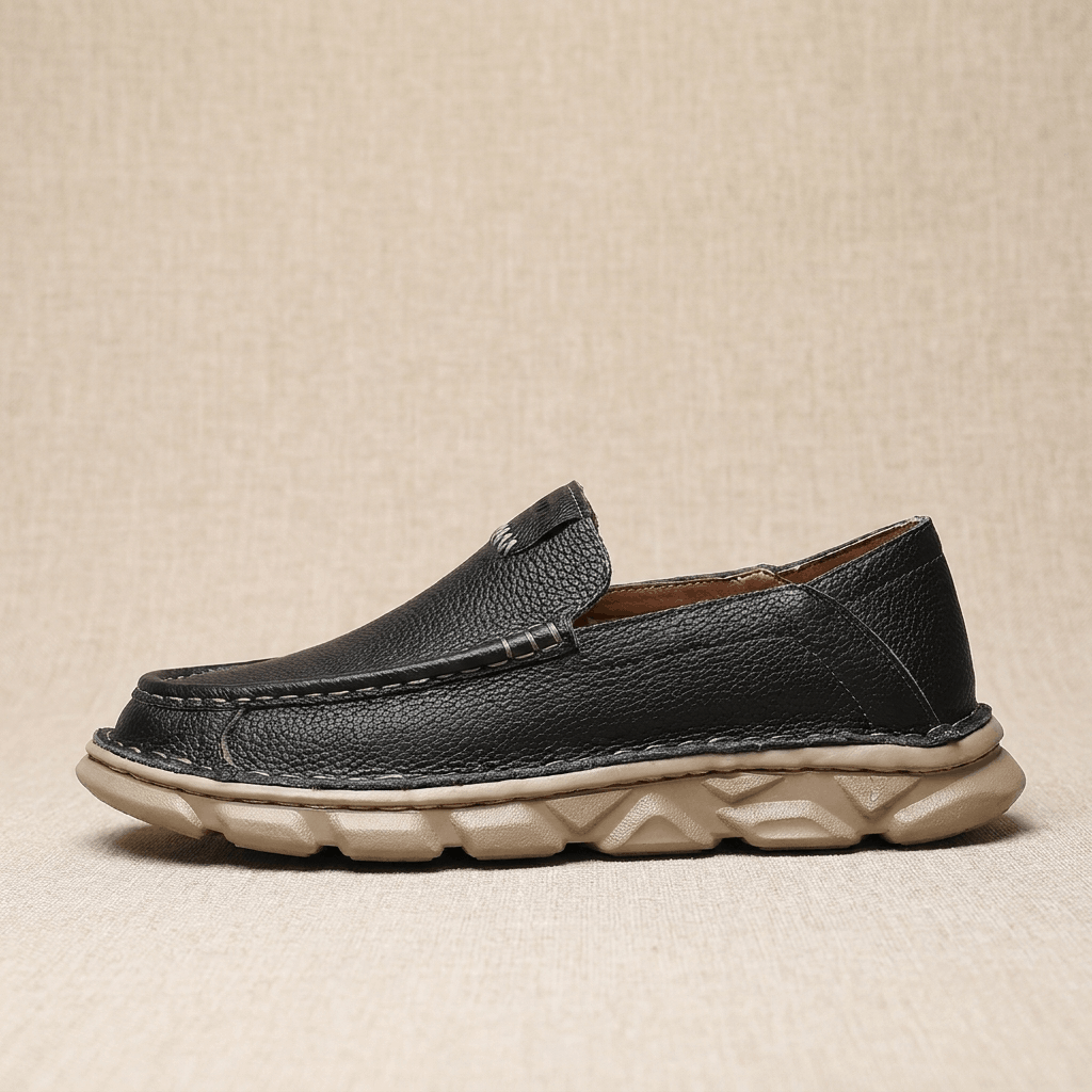 William Leather Slip-On Loafers – Cushioned  Comfort Casual Shoes