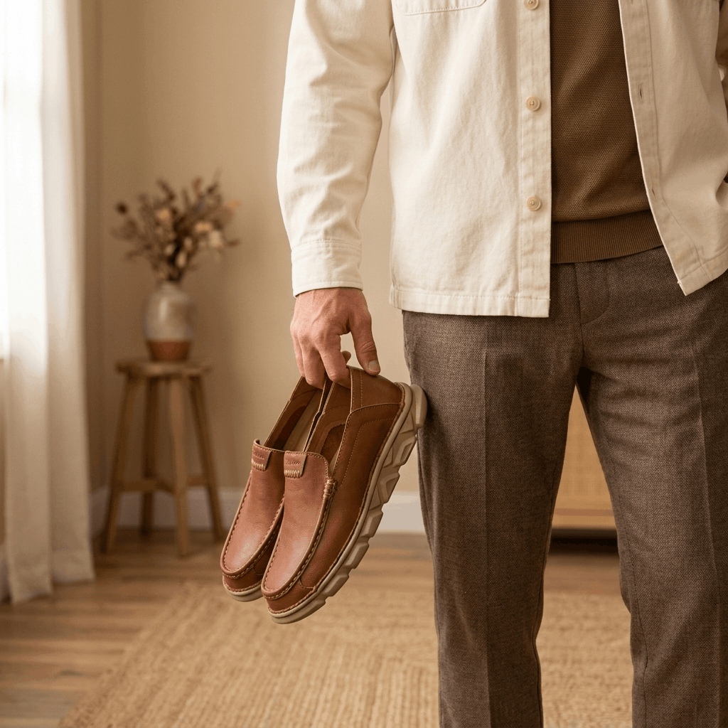 William Leather Slip-On Loafers – Cushioned  Comfort Casual Shoes