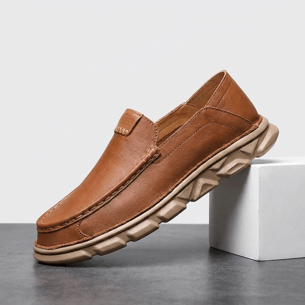William Leather Slip-On Loafers – Cushioned  Comfort Casual Shoes