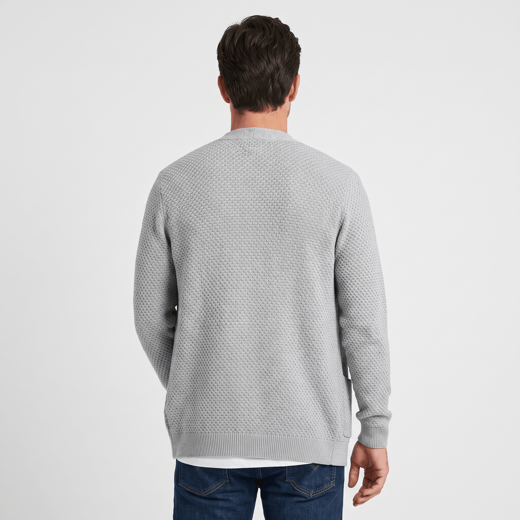 Nicolas Textured Knit Cardigan – Open Front Pocket Knitwear