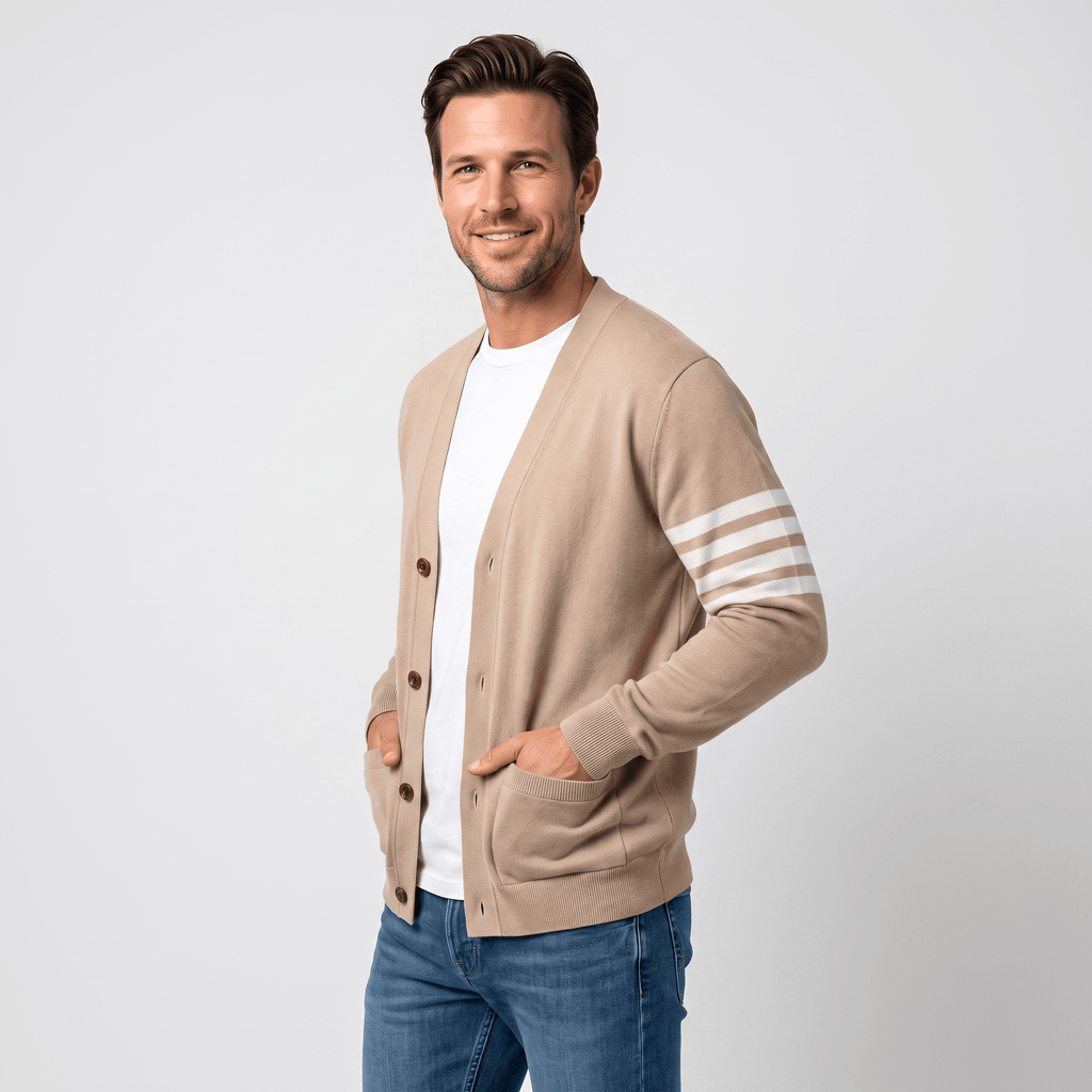 Vincent Knit Cardigan – Button Front Pocket Layer