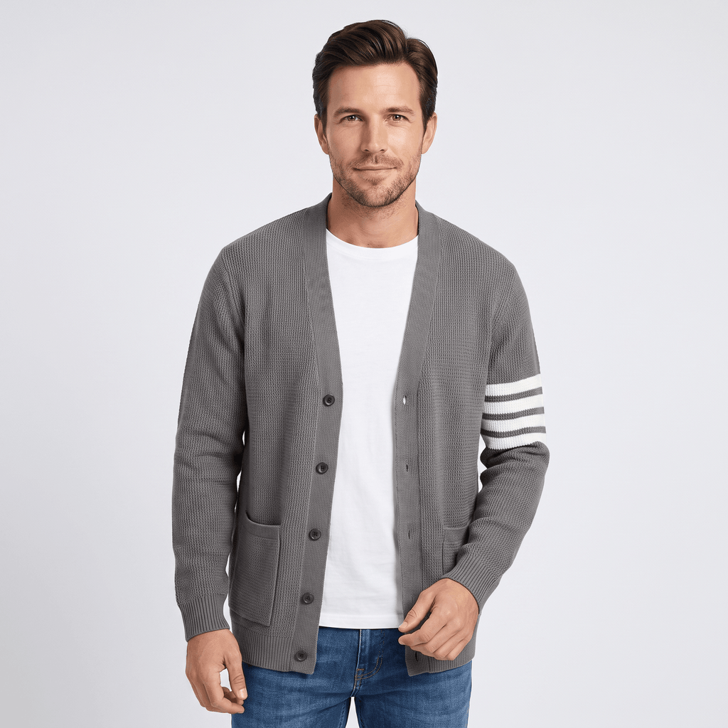 Vincent Knit Cardigan – Button Front Pocket Layer